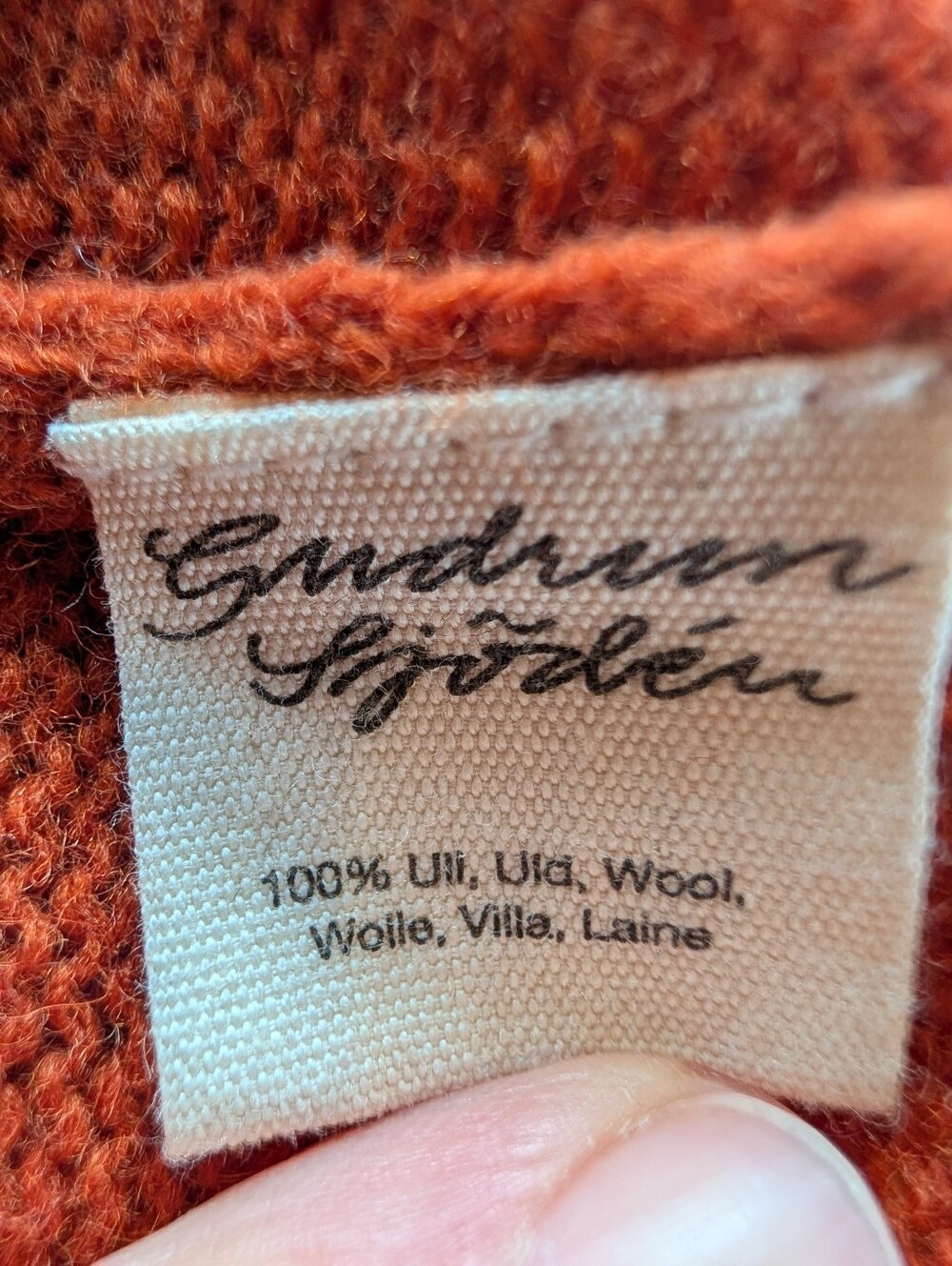 Gudrun Sjoden Rust Orange Button-Front Knit Vest - Picture 7 of 7